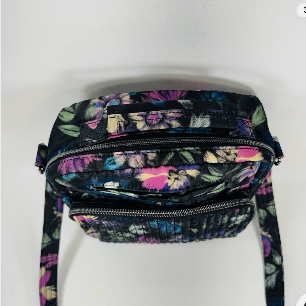 LUG Ranger Crossbody Shoulder Bag Bloom Black Floral Quilted - Picture 3 of 14